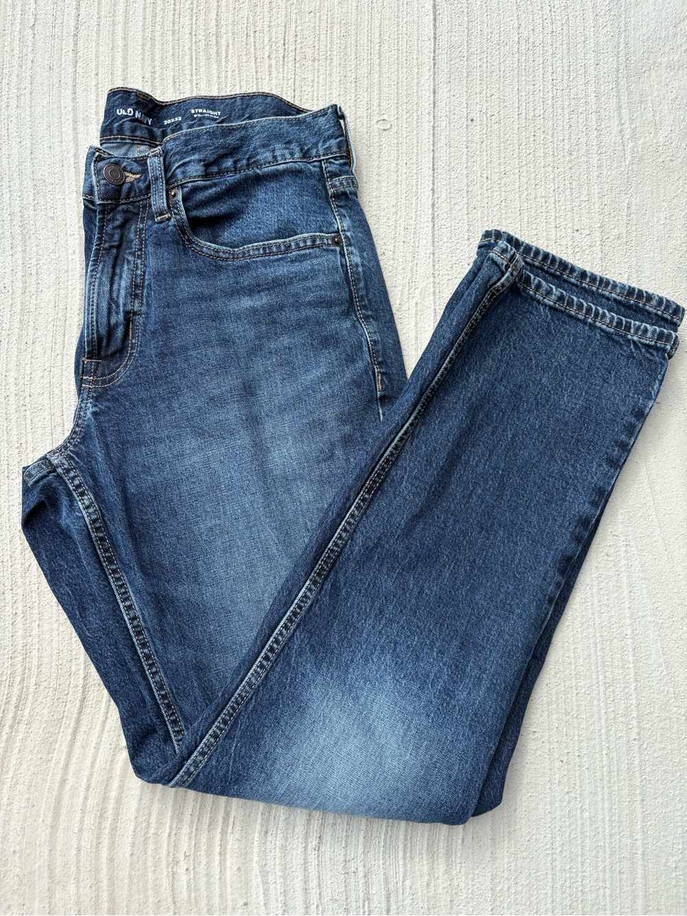 Old Navy Men's Dark Indigo Slim Straight Jeans